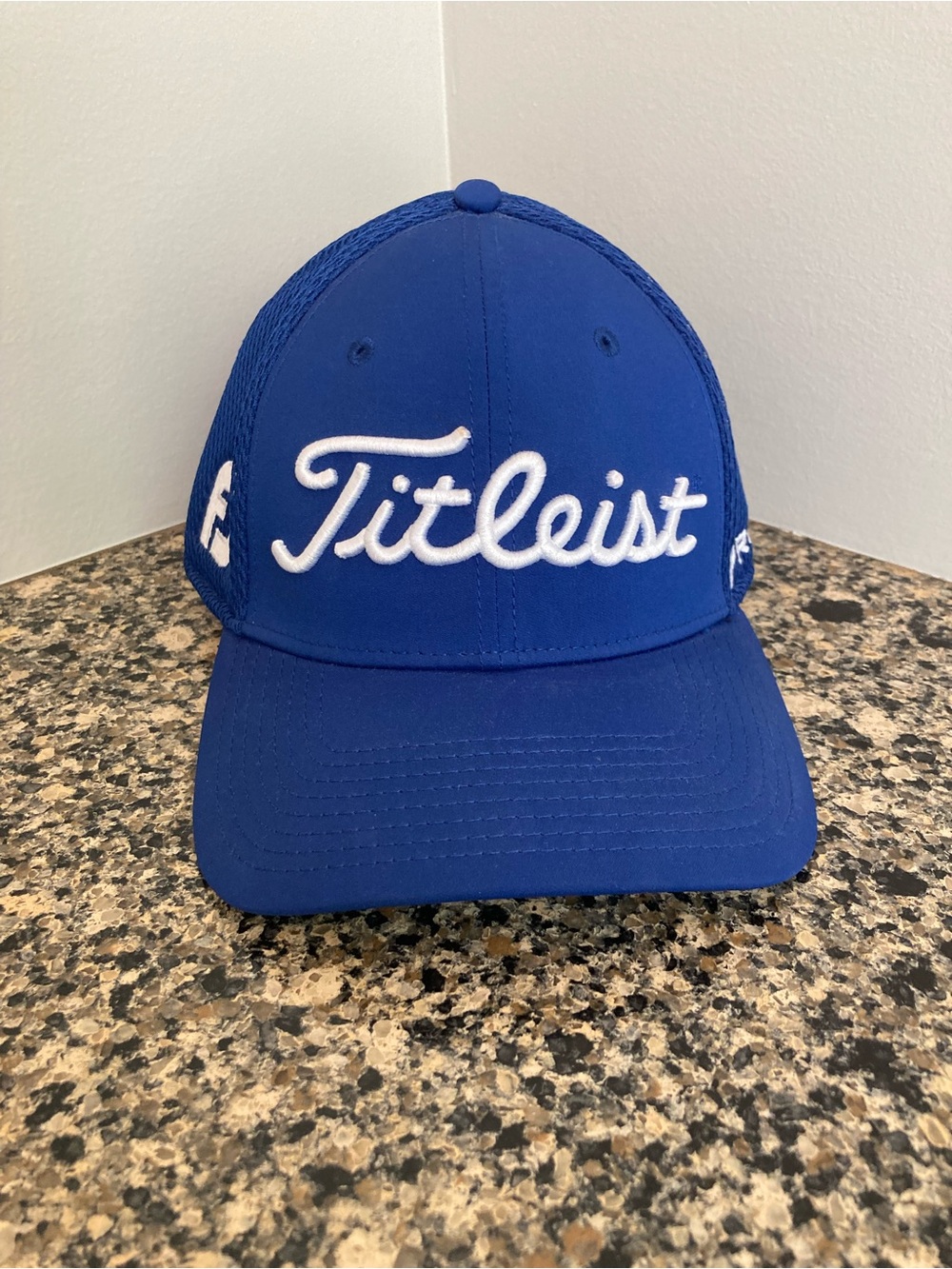 Titleist Royal Blue Mesh ‘New Era’ fitted Hat -logo patch on back - Small-Medium